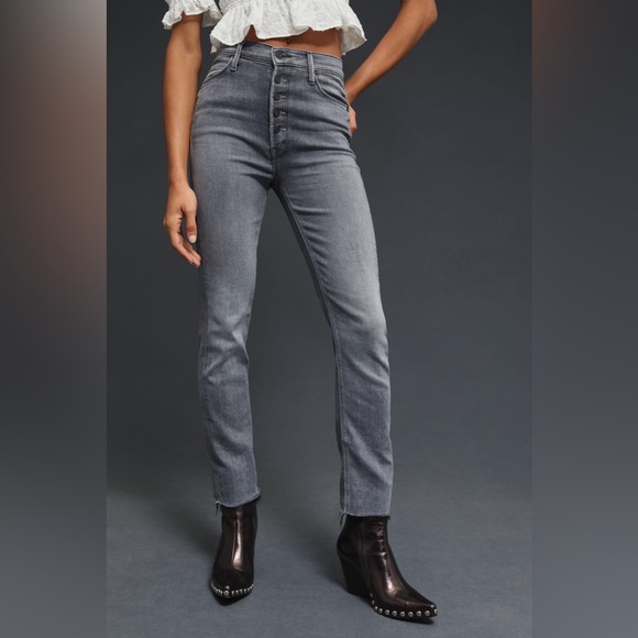 MOTHER The Pixie Dazzler Ankle Fray Jeans Anthropologie - Picture 2 of 16